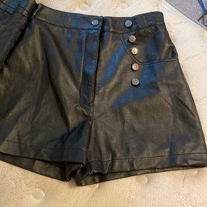 Vintage faux leather skort